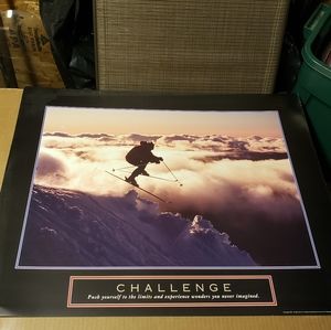 Large loose skiing art print